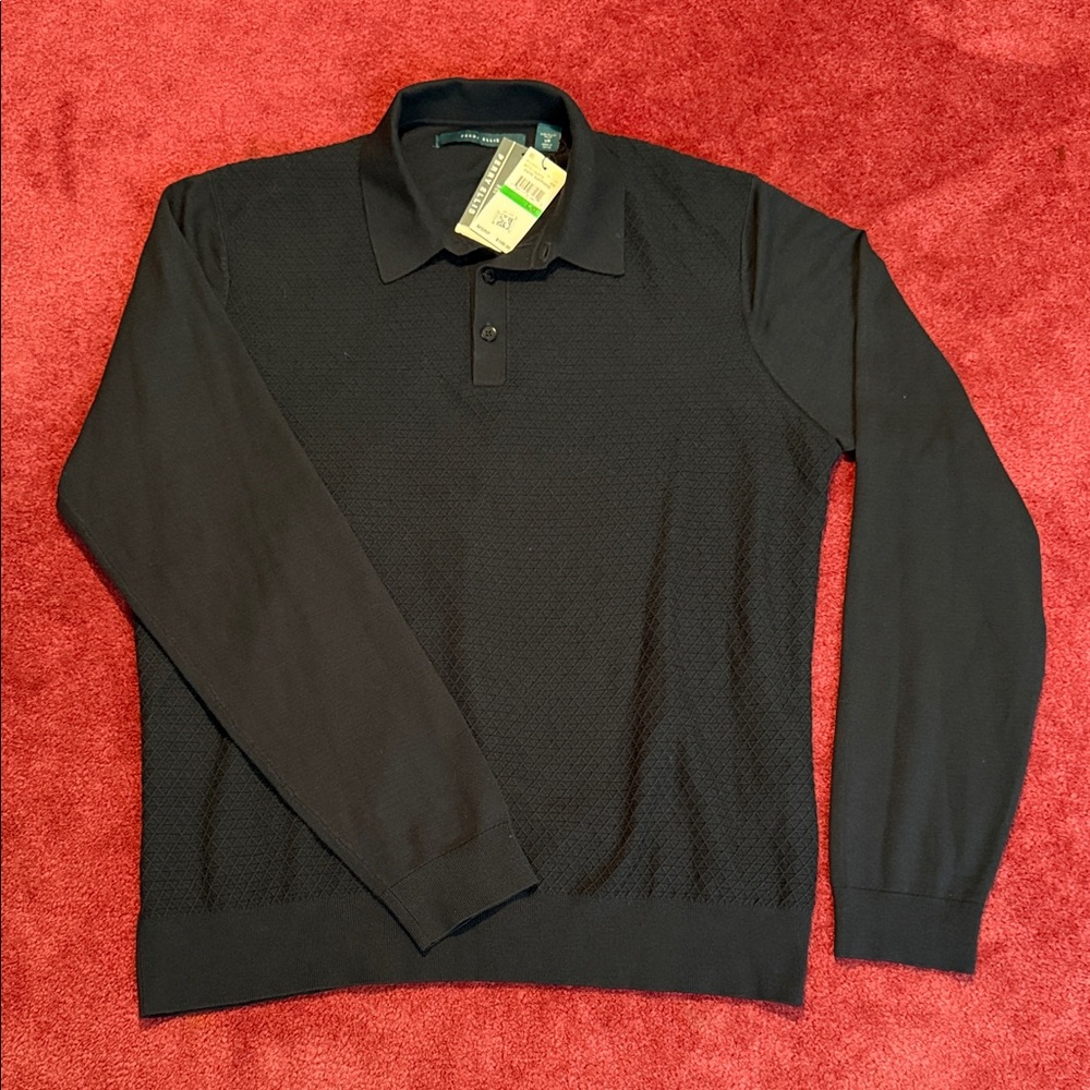 Perry Ellis Textured Dark Sapphire Polo Shirt BRAND NEW w/ Tags
